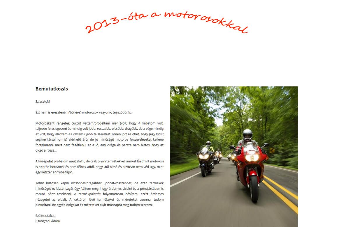 Motorcuccok - Profi WebDesign