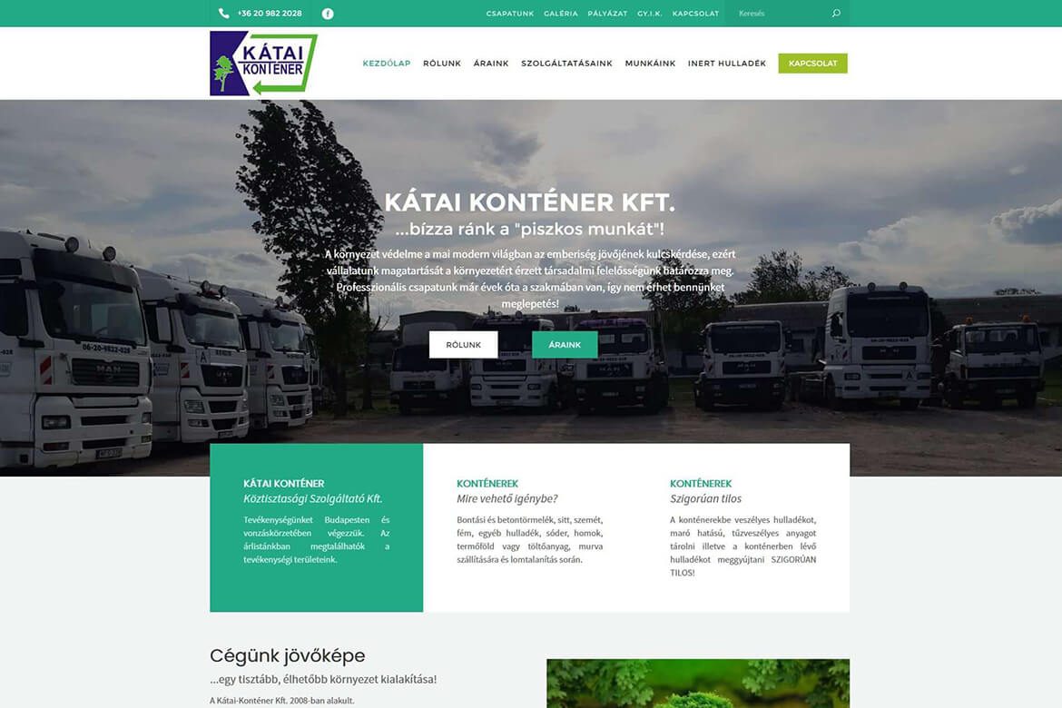 Kátai Konténer - Profi WebDesign